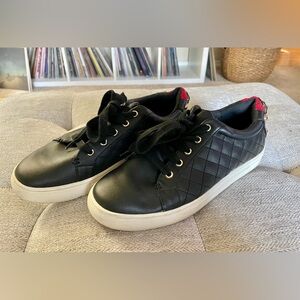 Kurt Geiger London Size 38 Ludo Quilted Leather Low Top Sneakers